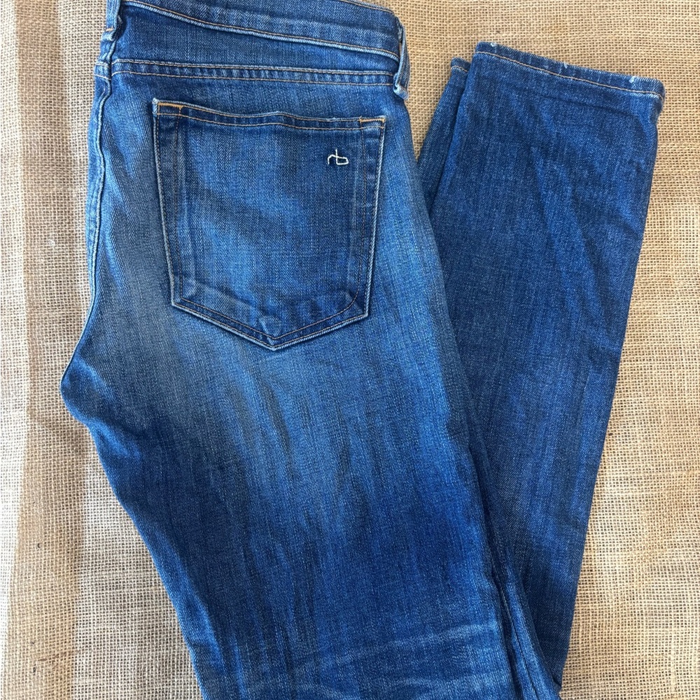 rag & bone Blue Ankle Cropped Jeans